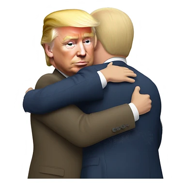 Donald trump hugging with putin sticker