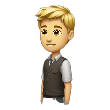 Handsome and stylish boy sticker