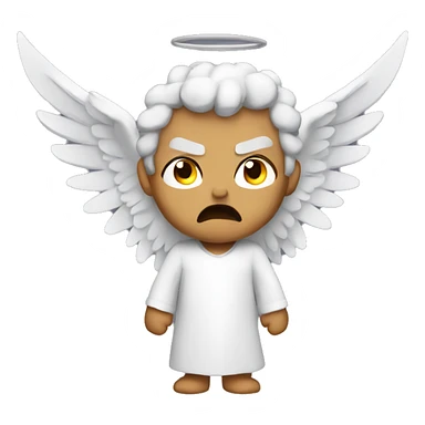 Angry angel sticker