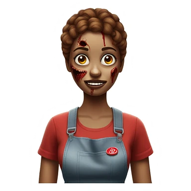 Wendys girl but make her a zombie  sticker