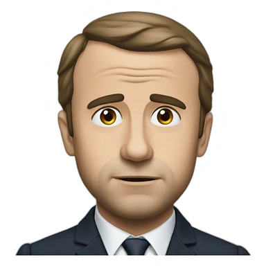macron tres triste sticker