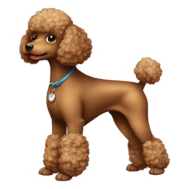 Toy poodle brown sticker