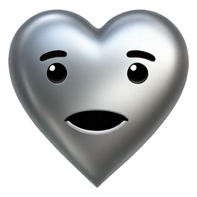 Metallic heart sticker