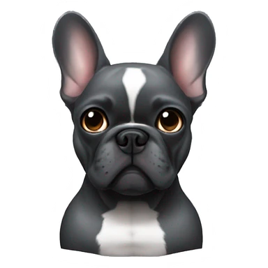 French bulldog dark grey superhero sticker