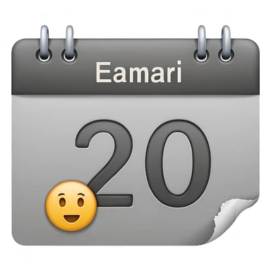 grey date calendar with number 29 sticker