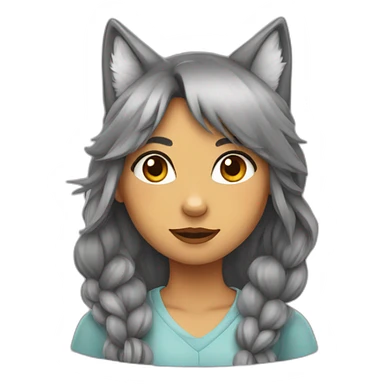 A wolf girl sticker