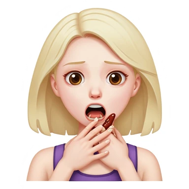 A girl choking her friend sticker