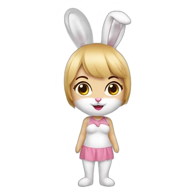 bunny costume women sticker
