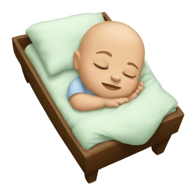 sleeping baby tall sticker