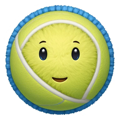 full blue tennis ball sticker