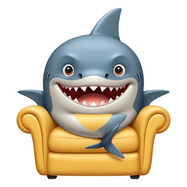 Tête Requin avec une étoile dans 1 oeil sticker