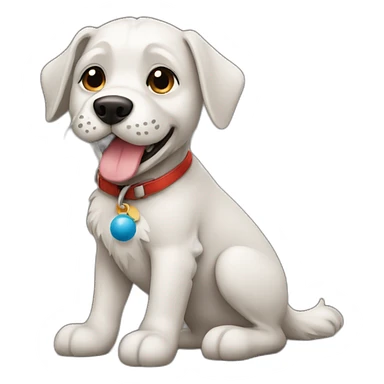 perro con una pelota sticker