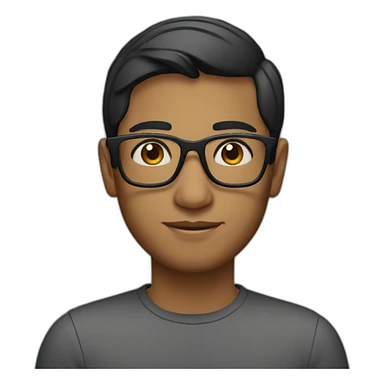 indian male with glasses, fair complexion sticker