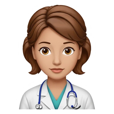 healthcare instructor standing up brown hair updo sticker