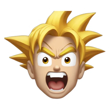 goku super saiyan scream sticker