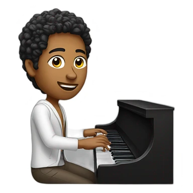 singer with keyboard sticker