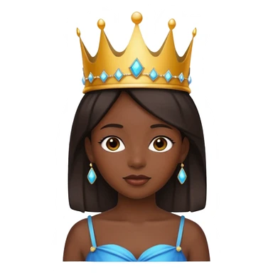Black girl with crown sticker
