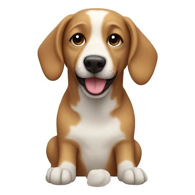 dog whith flowers sticker