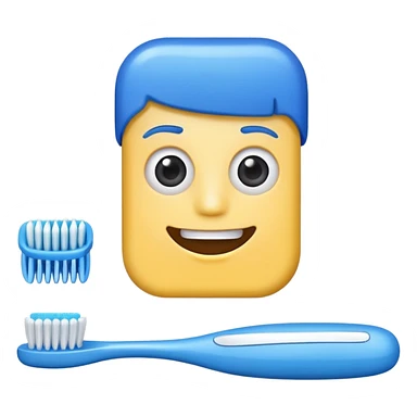 blue toothbrush sticker
