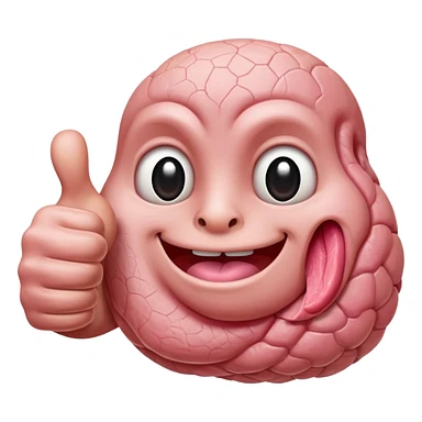 Thumbs up growing on a thumbs up like a tumor. sticker