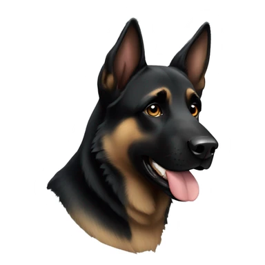 Black German Shepherd  sticker