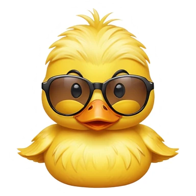 Cute duck with sunglasses sticker