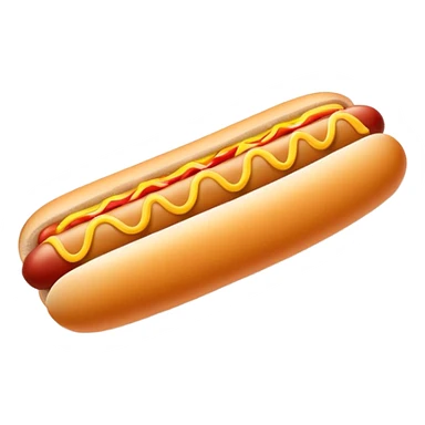 Extremely basic hot dog symbol with minimal lines sticker