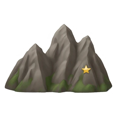 Moutain with three stars at the point sticker