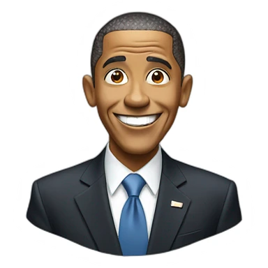 Barack obama happy surprised sticker