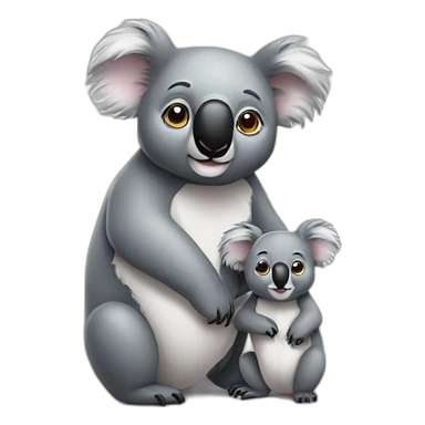 small and big koala sticker