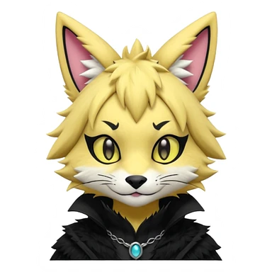 Cool gothic cute Kemonomimi Nekomimi Japanese Anime Kemono Furry Style Vernid-Zeraora-Sergal-Fursuit-furry-fursona sticker