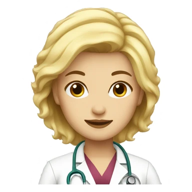Blonde woman doctor  sticker
