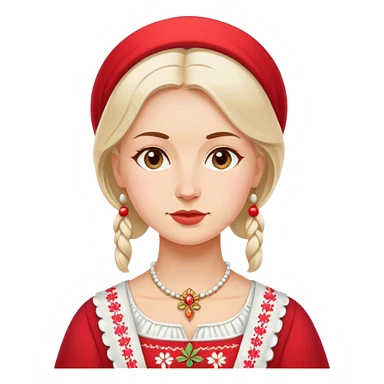 traditional polish european woman simple traditional politician  sticker