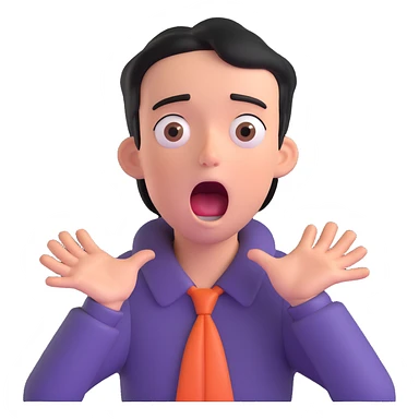 cartoon emoji of a person making a dramatic choking gesture, comical and exaggerated sticker
