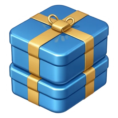 blue coins credit in a package sticker