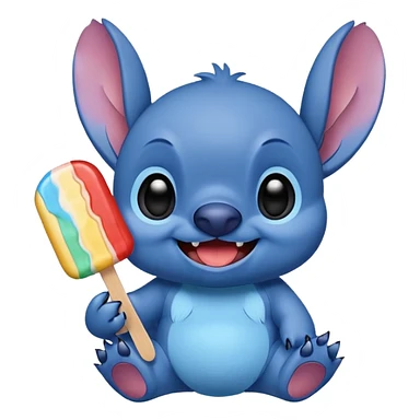Stitch with popsicle sticker