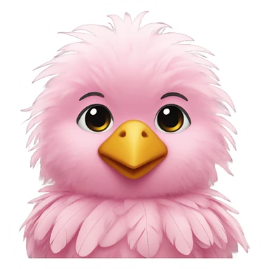 pink colour cute chick sticker