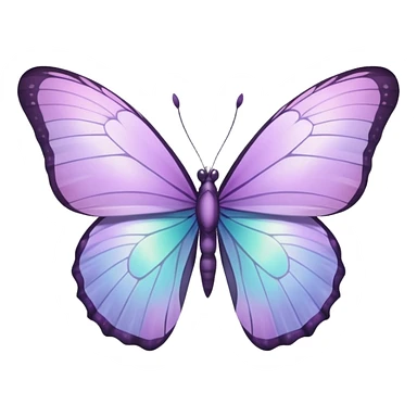 Pastel lilac iridescent butterfly sticker