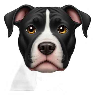 black Pit bull dog  sticker