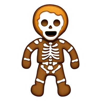 Ginger bread skeleton sticker