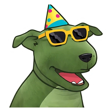 Dog laughing sticker