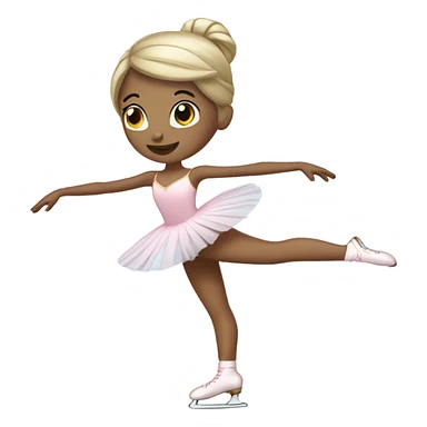 Ballerina ice skating sticker