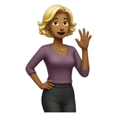 Woman Gesturing No sticker