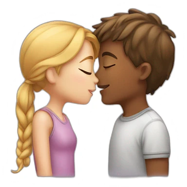 Boy and girl kissing  sticker