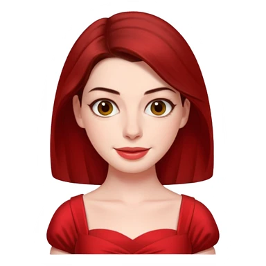 Anne Hathaway in red dress, cute sticker