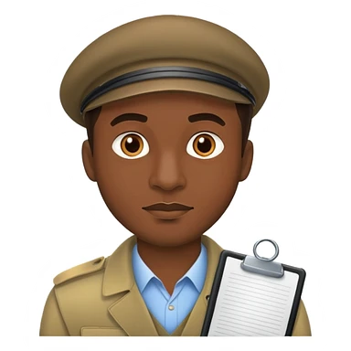 Un journaliste, de type masculin et africain. sticker