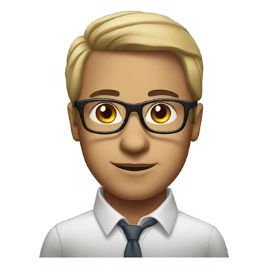 realistic portrait of mewith glasses sticker