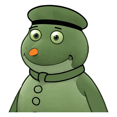 Poop snow man sticker