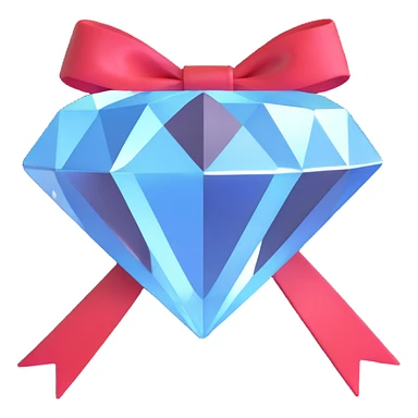 diamond with ribbon sticker