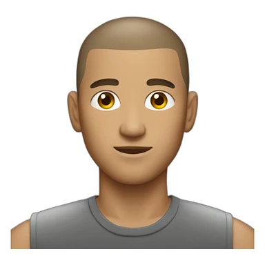 male with high fade buzzcut sticker